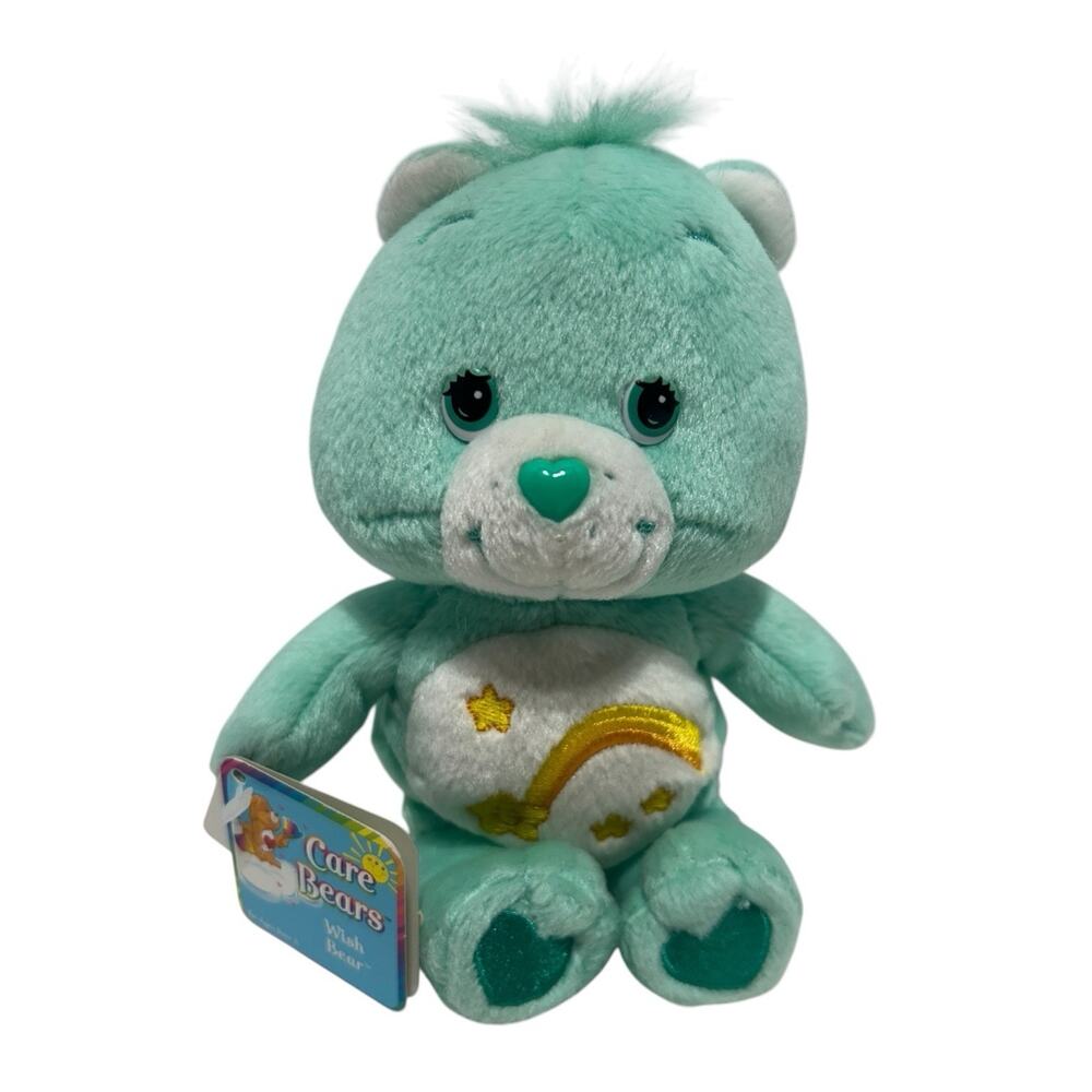Care Bears Wish a Lot Bear Plush Blue Shooting Stars Stuffed Animal brand new